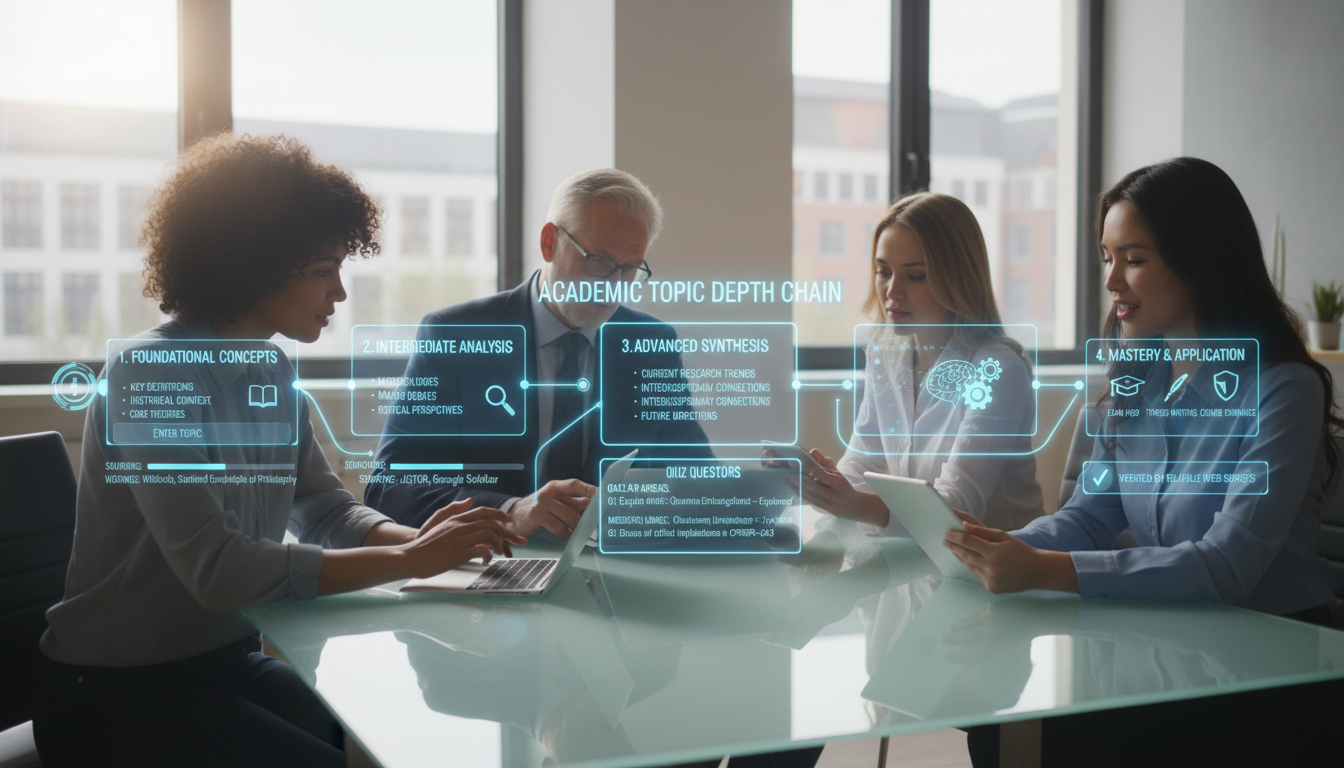 Akademik Konu Derinliği Zinciri Prompt Görseli