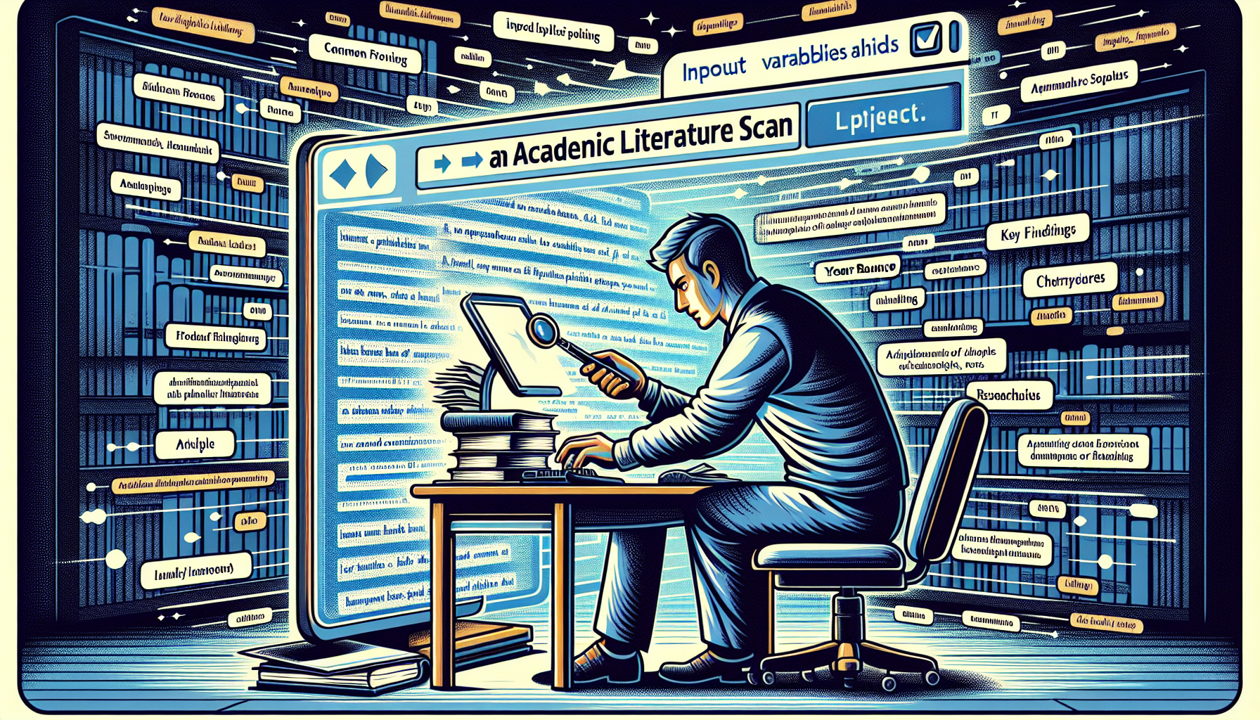 Akademik Literatür Taraması Uzmanı Prompt Görseli