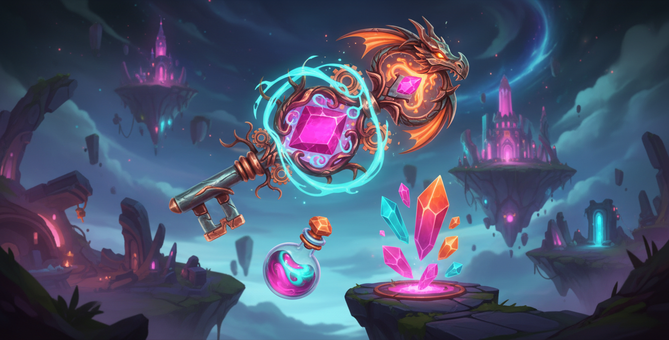 Oyun Koleksiyon Öğeleri İçin Özgün Üç Boyutlu Tasarım Prompt Görseli