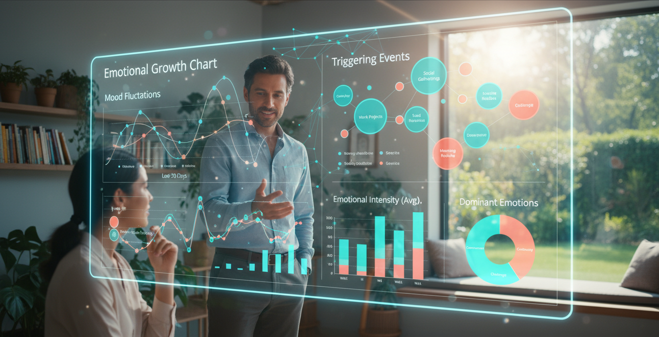 Günlük Duygu Kayıtlarını Gelişim Grafiğine Dönüştürme Prompt Görseli
