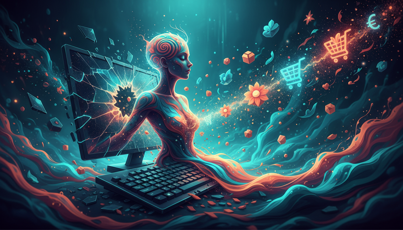 Dijital Ticaretin Ruhuna Sanatsal Bir Dokunuş Prompt Görseli