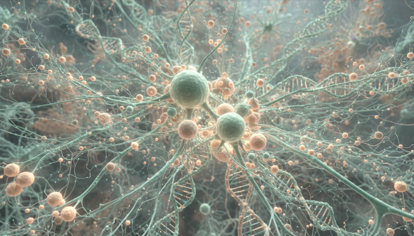 Geleceğin Teknolojilerini Biyolojik Ağda Görselleştir Prompt Görseli