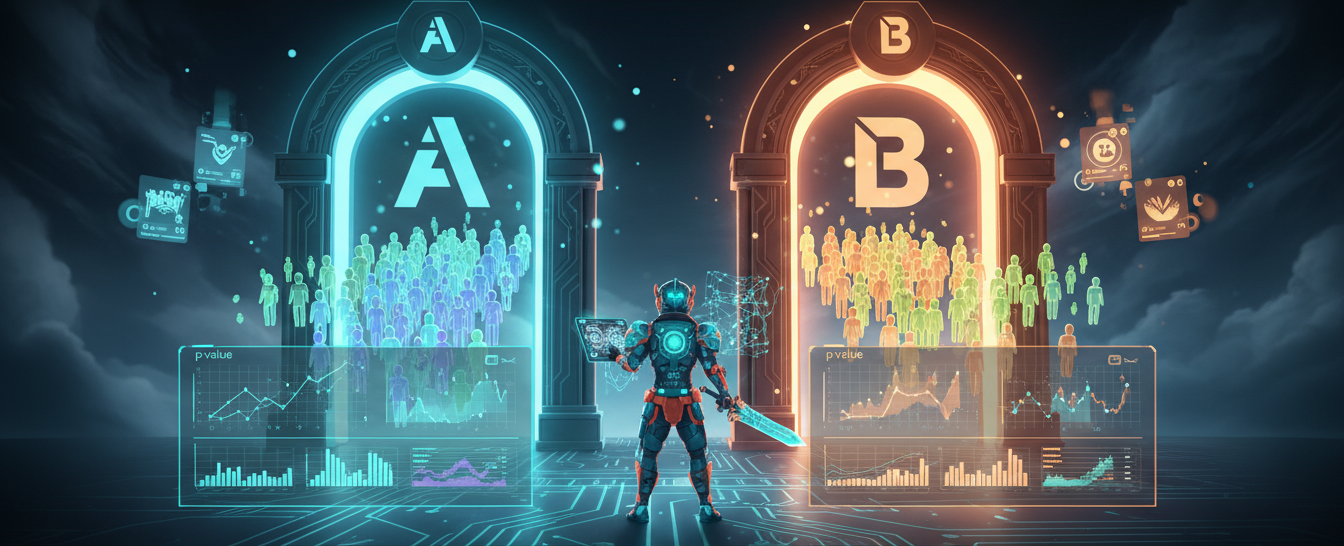 Oyun A/B Test Anlamlılık Hesaplama Atölyesi Prompt Görseli