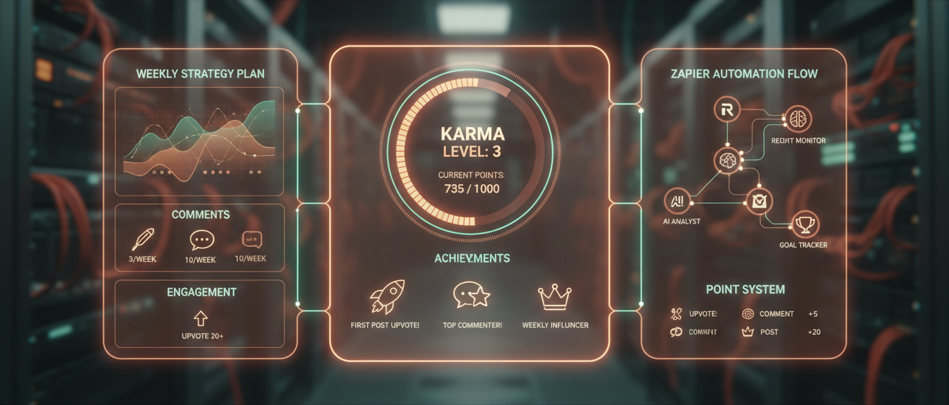 6 Adımda Reddit Karma Oyunlaştırma Sistemi Kur Prompt Görseli