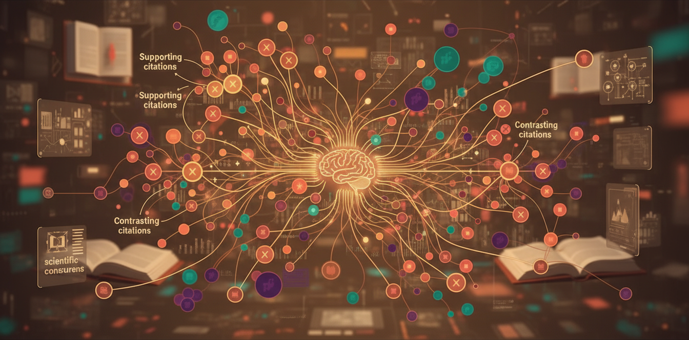 Scite Citation Network Mapping ile Zettelkasten Güvenilirliği Prompt Görseli