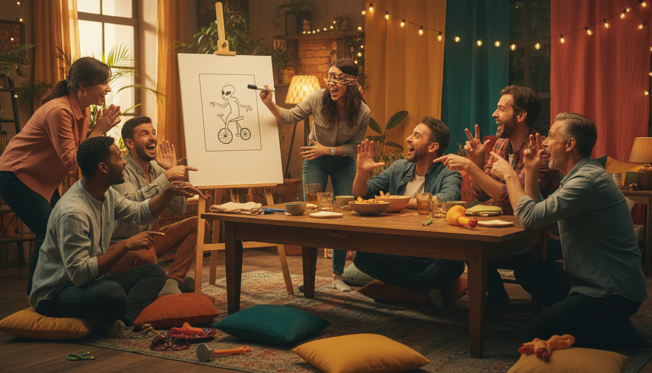 Parti Oyunları Yaratan Eğlence Kaptanı Prompt Görseli