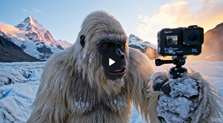 Yeti Vlog Macerası Video Üretimi - Gemini Yapay Zeka Görseli