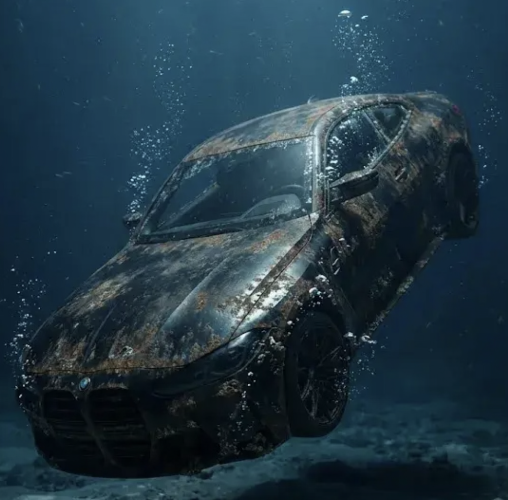 Deniz Altında Araç Görseli Oluşturma Prompt Görseli