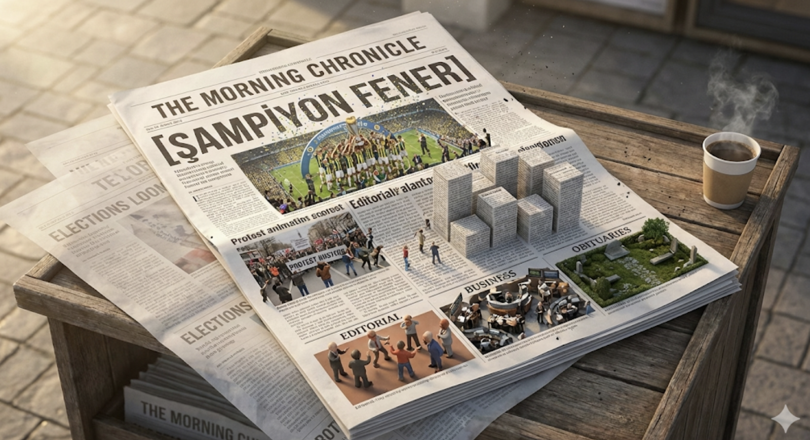 Gazete Sürmanşet Fotoğrafı Prompt Görseli