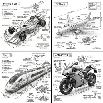 Araç İnfografikleri Görseli Oluşturmak Prompt Görseli