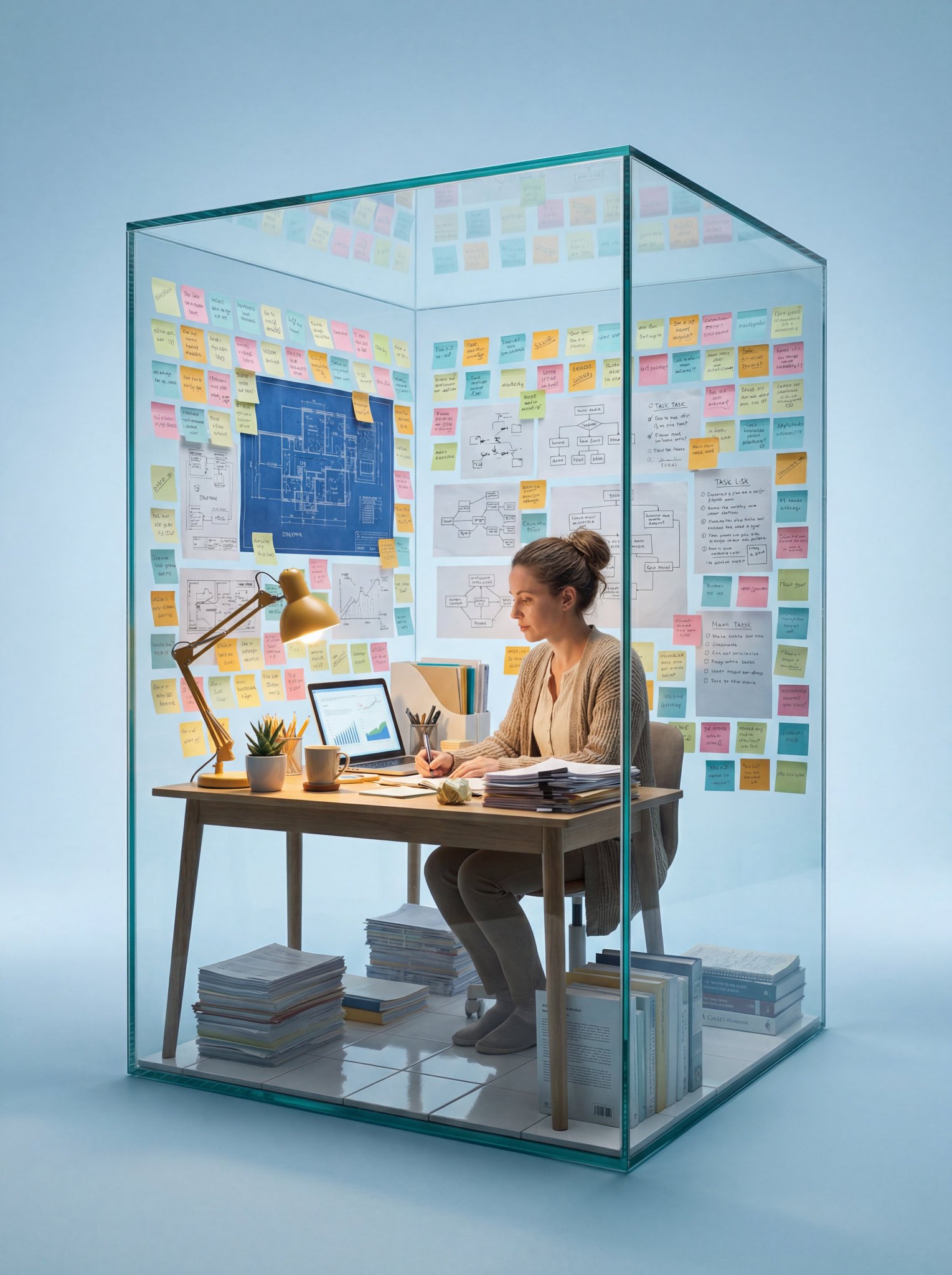 Cam Çalışma Alanı İçinde Fotoğraf Oluşturma Prompt Görseli