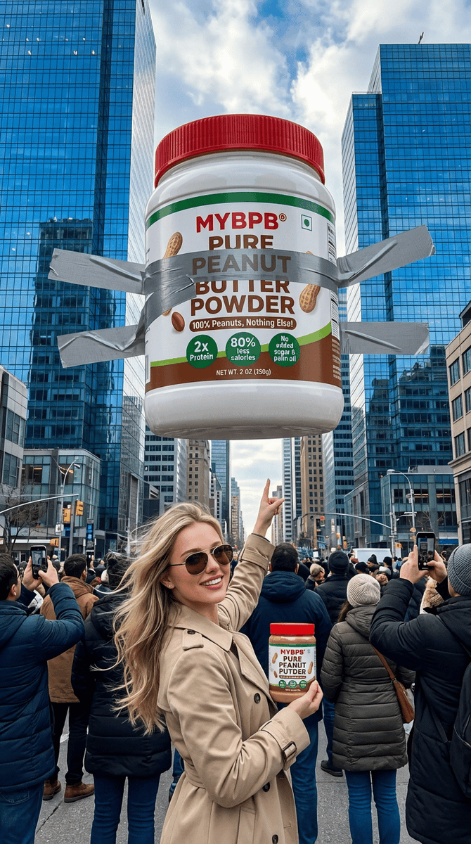 Gökdelende Dev Fıstık Ezmesi Reklam Kampanyası Prompt Görseli