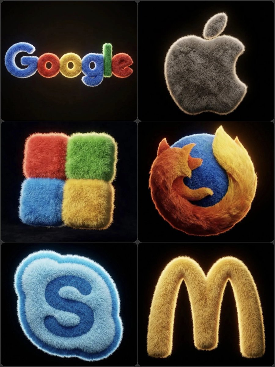 3D Tüylü Logo Dönüştürme Promptu Prompt Görseli