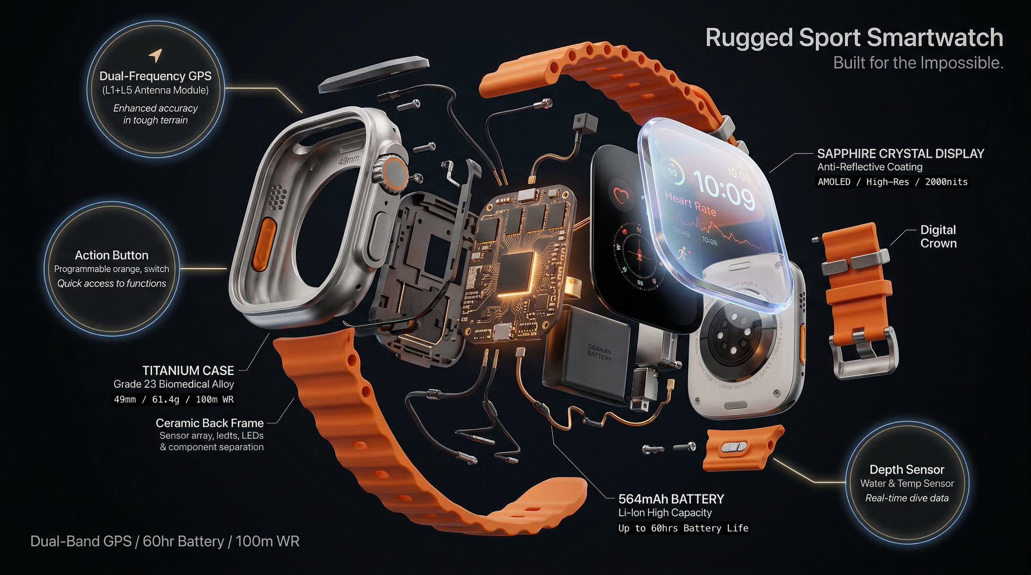 Hipergerçekçi Ürün Bileşen Patlama Görünümü Prompt Görseli