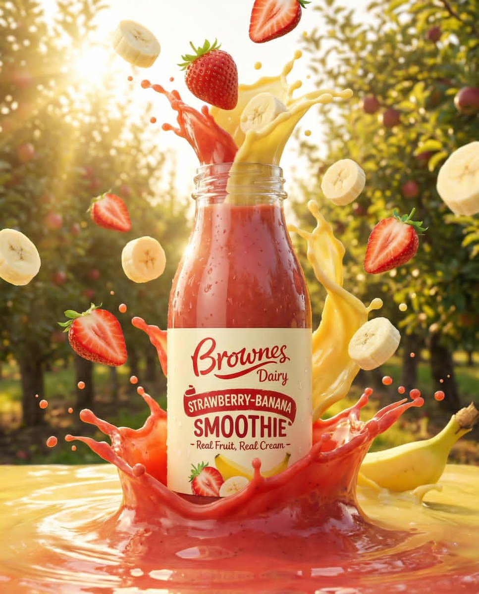 Premium Meyve İçeceği Reklam Görseli Prompt Görseli