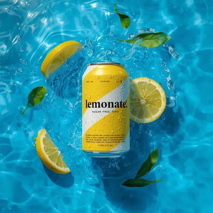 Chilled Soda Can in Crystal Water Prompt Görseli