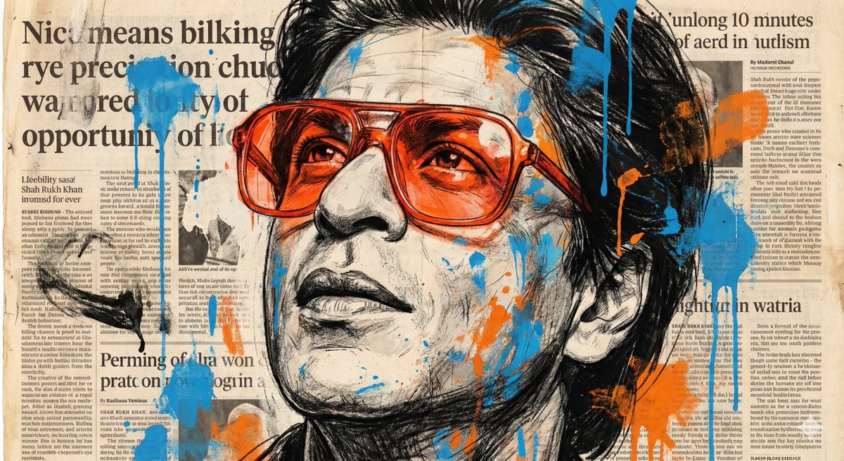 Merak Dolu Portre Gazete Arka Planında Prompt Görseli