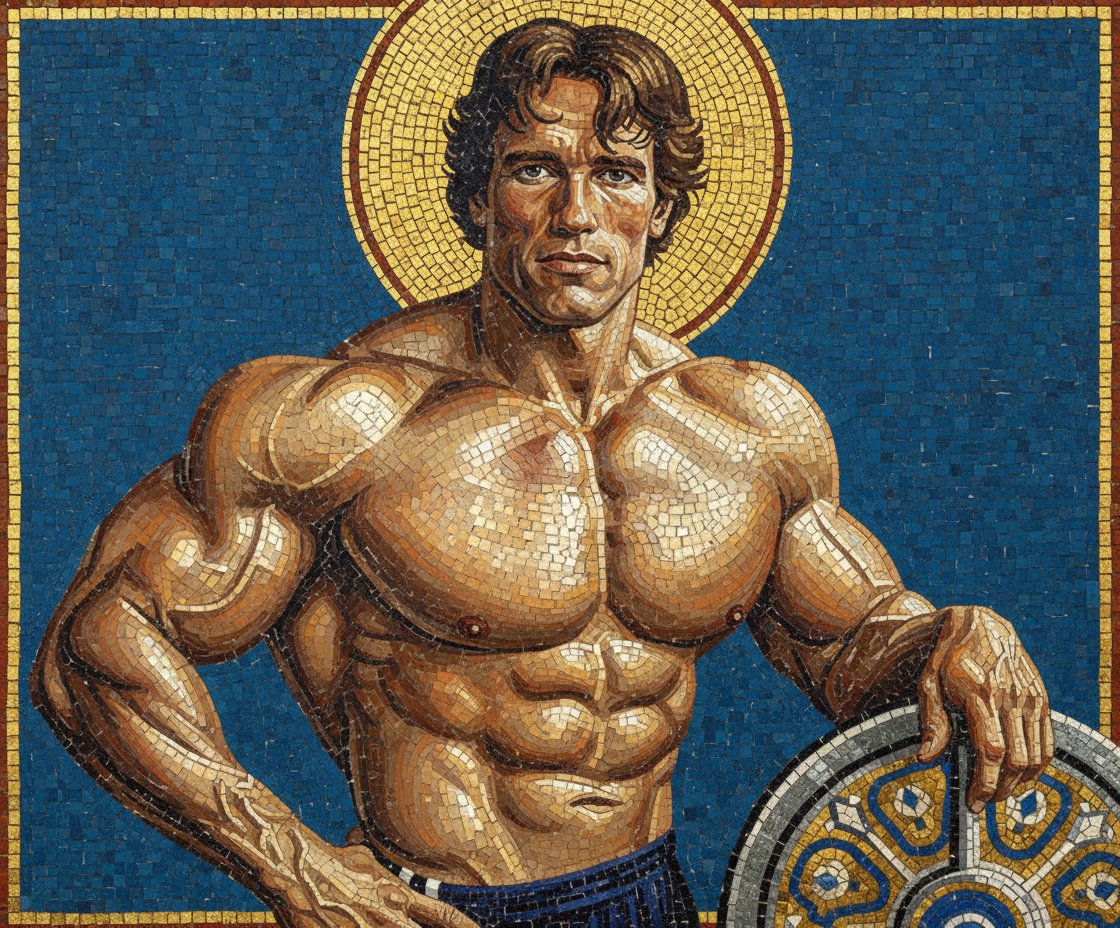 Bizans Mozaik Stilinde Güç Portresi Prompt Görseli