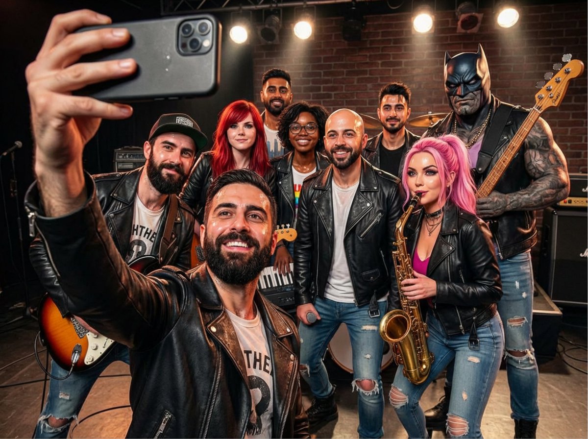 Rock Grubu Afişi Tasarımı Prompt Görseli