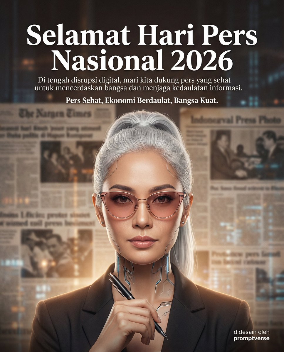 Hari Pers Nasional 2026 Resmi Afişi - Ideogram Yapay Zeka Görseli