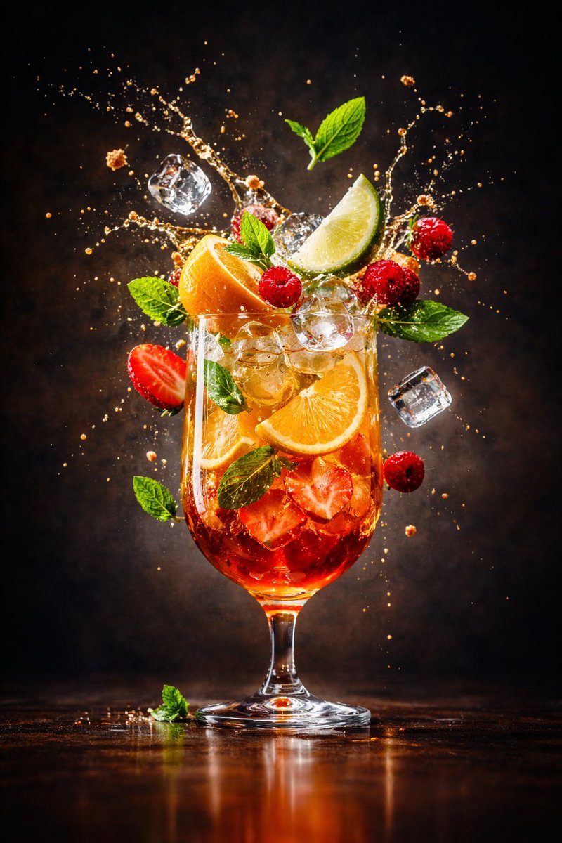 Dinamik Kokteyl Fotoğrafçılığı - Gemini Yapay Zeka Görseli