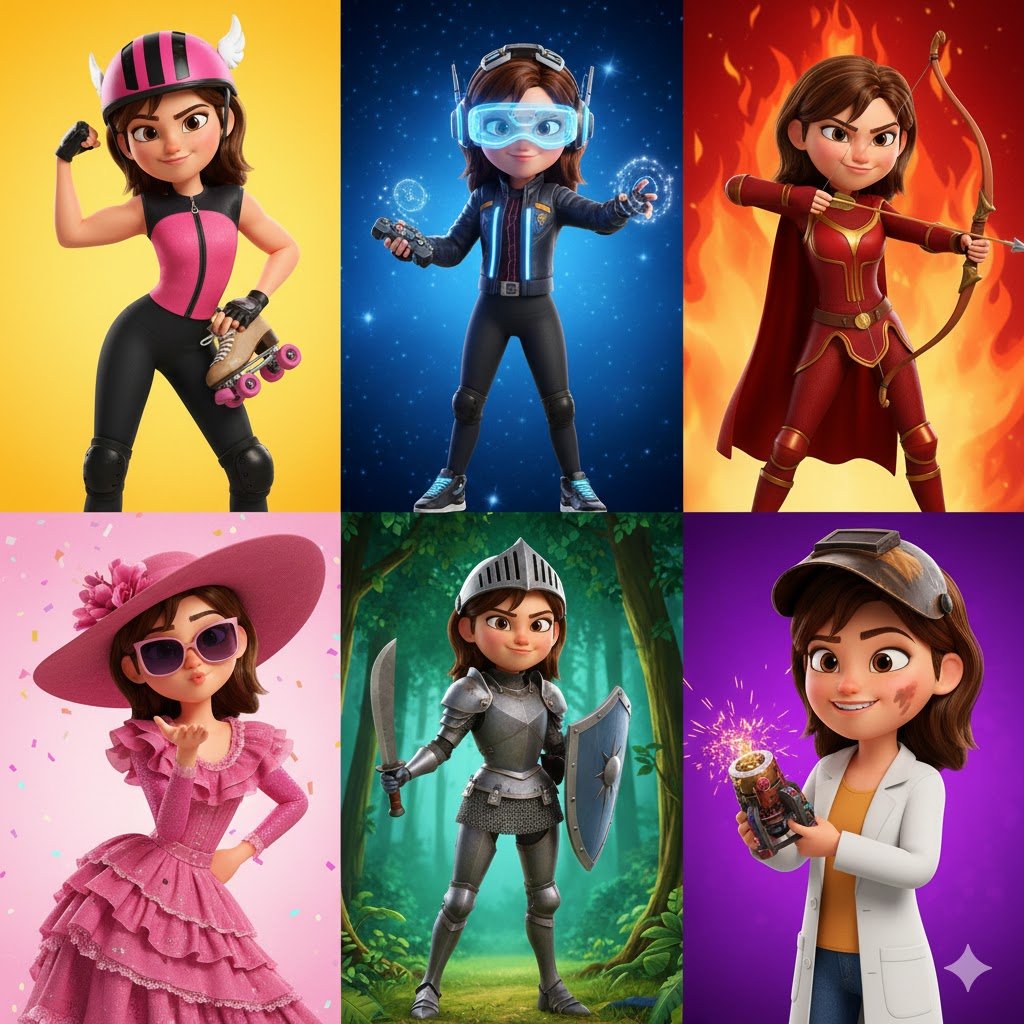 Pixar Tarzı Animasyon Karakterleri - Gemini Yapay Zeka Görseli