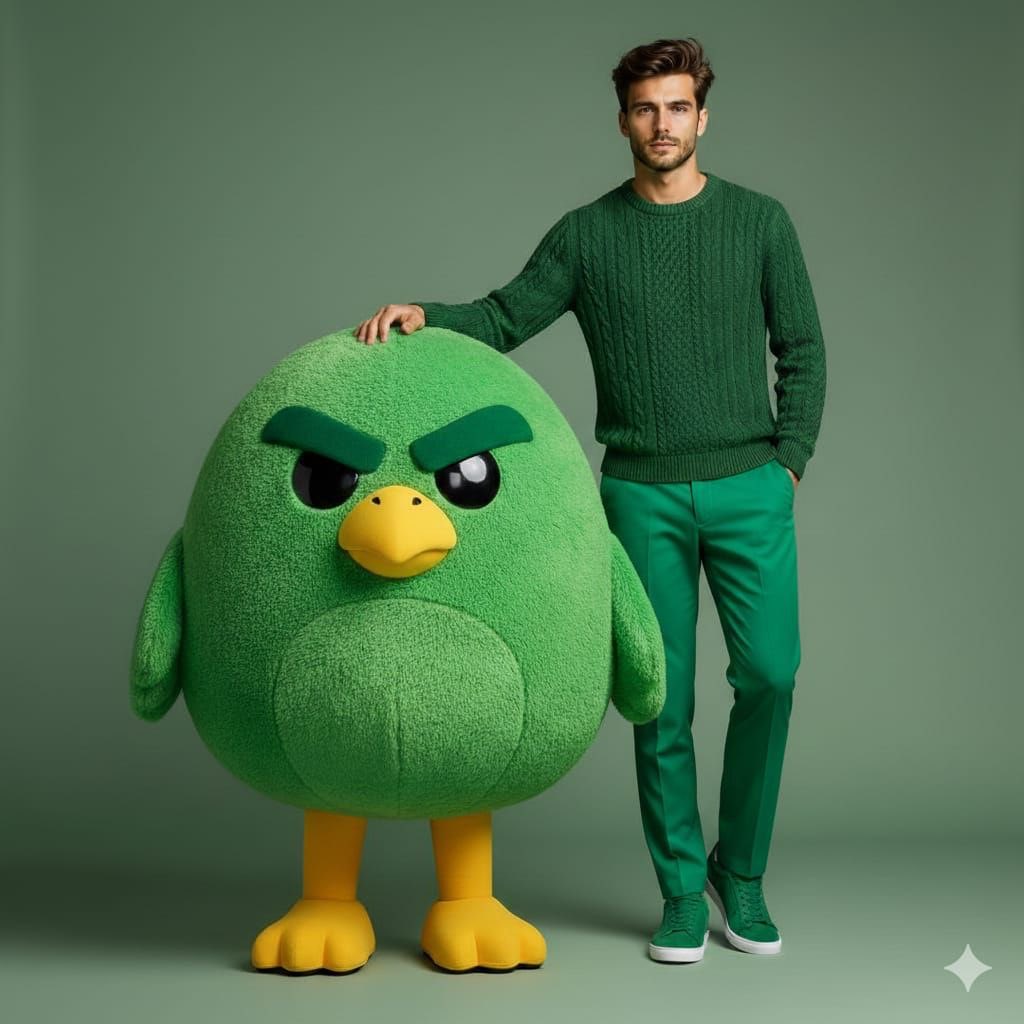 Erkek Model ve Maskot Moda Portresi - Midjourney Yapay Zeka Görseli