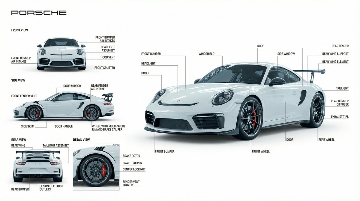 Porsche Teknik Görsel İncelemesi - Gemini Yapay Zeka Görseli