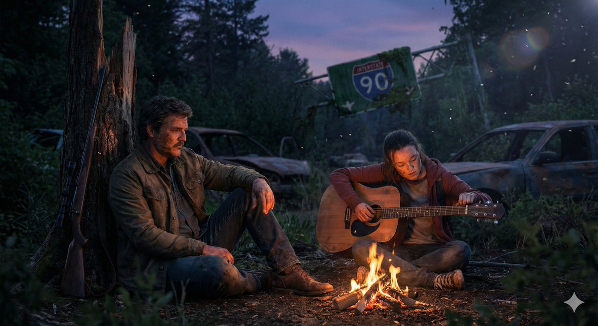 Last of Us Kamp Manzarası - Midjourney Yapay Zeka Görseli