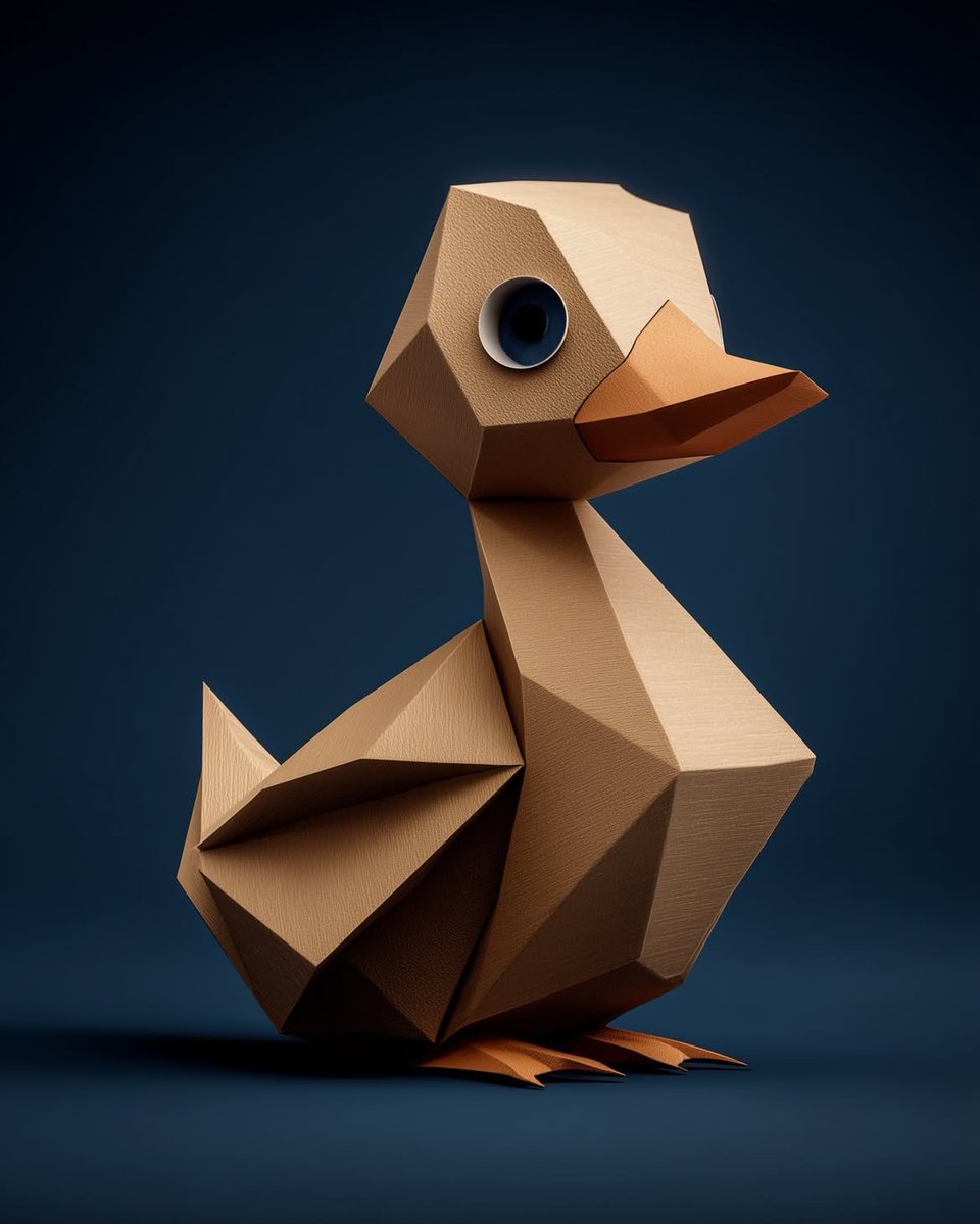 Düşük Poligon Origami Hayvan Koleksiyonu - Gemini Yapay Zeka Görseli