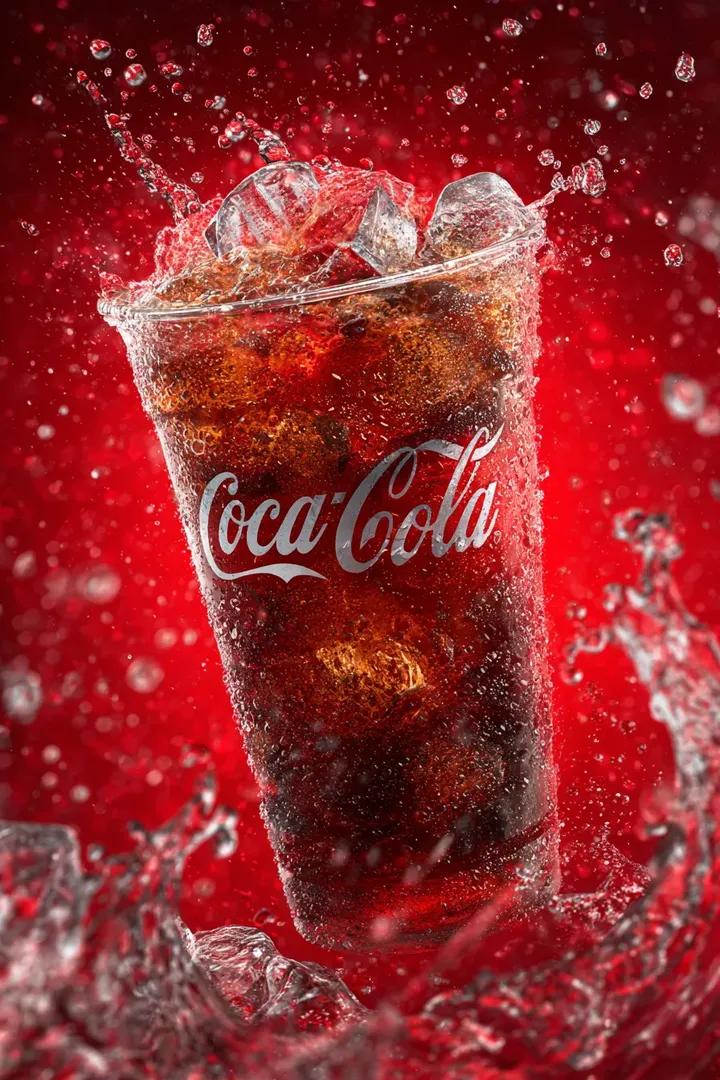 Havada Cola Ürün Görseli - Midjourney Yapay Zeka Görseli